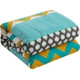 thumbnail image 3 of Lanco Multi Color Comforter Set King Size , 7 Piece Reversible Microfiber Print Bedding Set, 3 of 5
