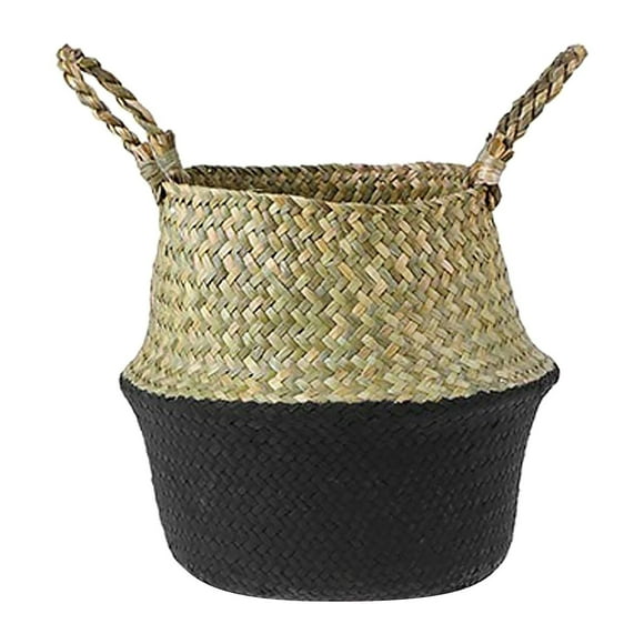 Seagrass Wicker Basket Wicker Basket Flower Pot Folding Basket Dirty Basket