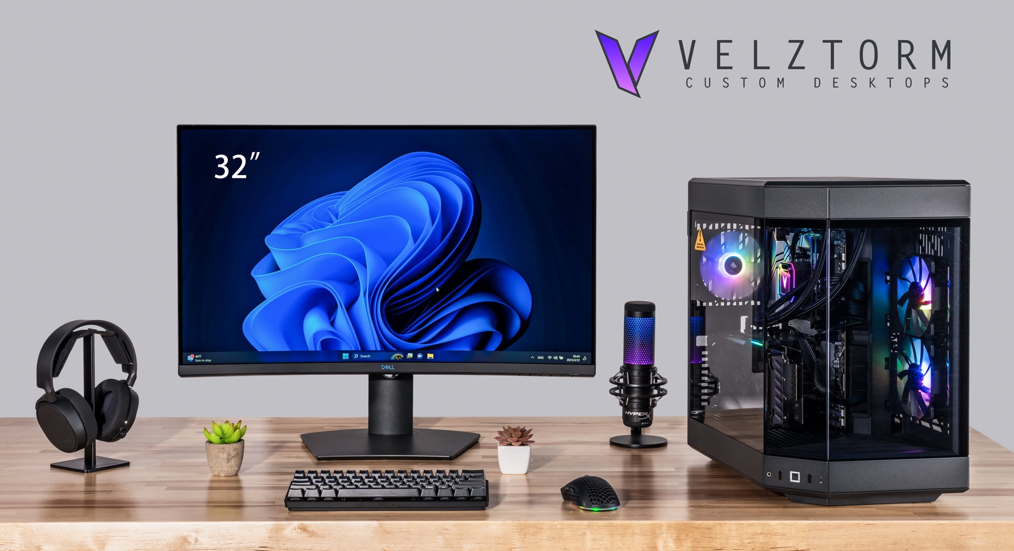 Velztorm Aciex Gaming Desktop PC (Intel i9-13900K (Raptor Lake) 24-Core,  GeForce RTX 4090 24GB, 16GB DDR5 4800MHz RAM, 1TB PCIe SSD, Wifi, USB 3.2,  Bluetooth, Display Port, Win10H) 