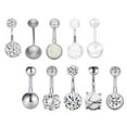 thumbnail image 4 of Tachiuwa 10PCS Lot Body Piercing Labret Tongue Eyebrow Barbells Mix Jewelry, 4 of 9