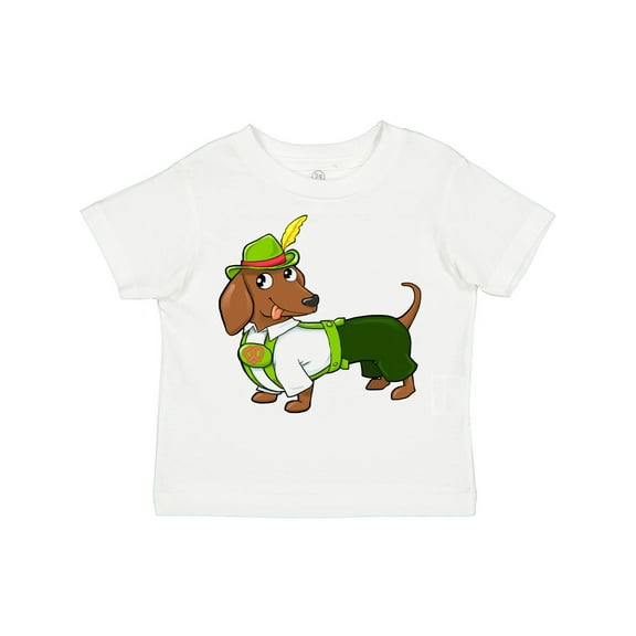 Inktastic Cute Brown Dachshund in Traditional German Wear Boys or Girls Toddler T-Shirt