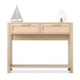 FENG20 Console Table with Rattan Drawers 39" Sofa Table with Storage
