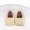 Gold Square, variant on Faux Leather Accent Minimal Geometric Drop Earrings for Women Boutique Jewelry