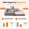 thumbnail image 3 of Orthopedic Dog Bed Large Waterproof Pet Sofa Bed Four-Sided Bolster Cushion Dog Couch with Removable Washable Cover,Gray, 3 of 10