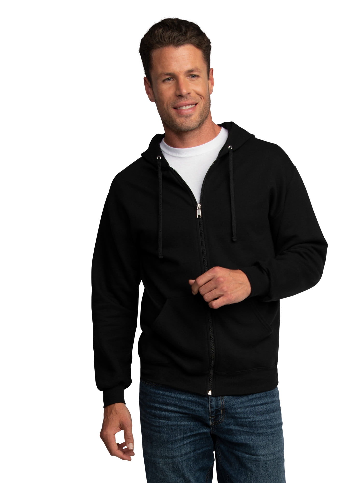 Fruit of the Loom Men s EverSoft Fleece Full Zip Hoodie Jacket A14000M eBay