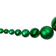 thumbnail image 2 of Northlight 6' Green Shiny and Matte Shatterproof Ball Christmas Swag, 2 of 5