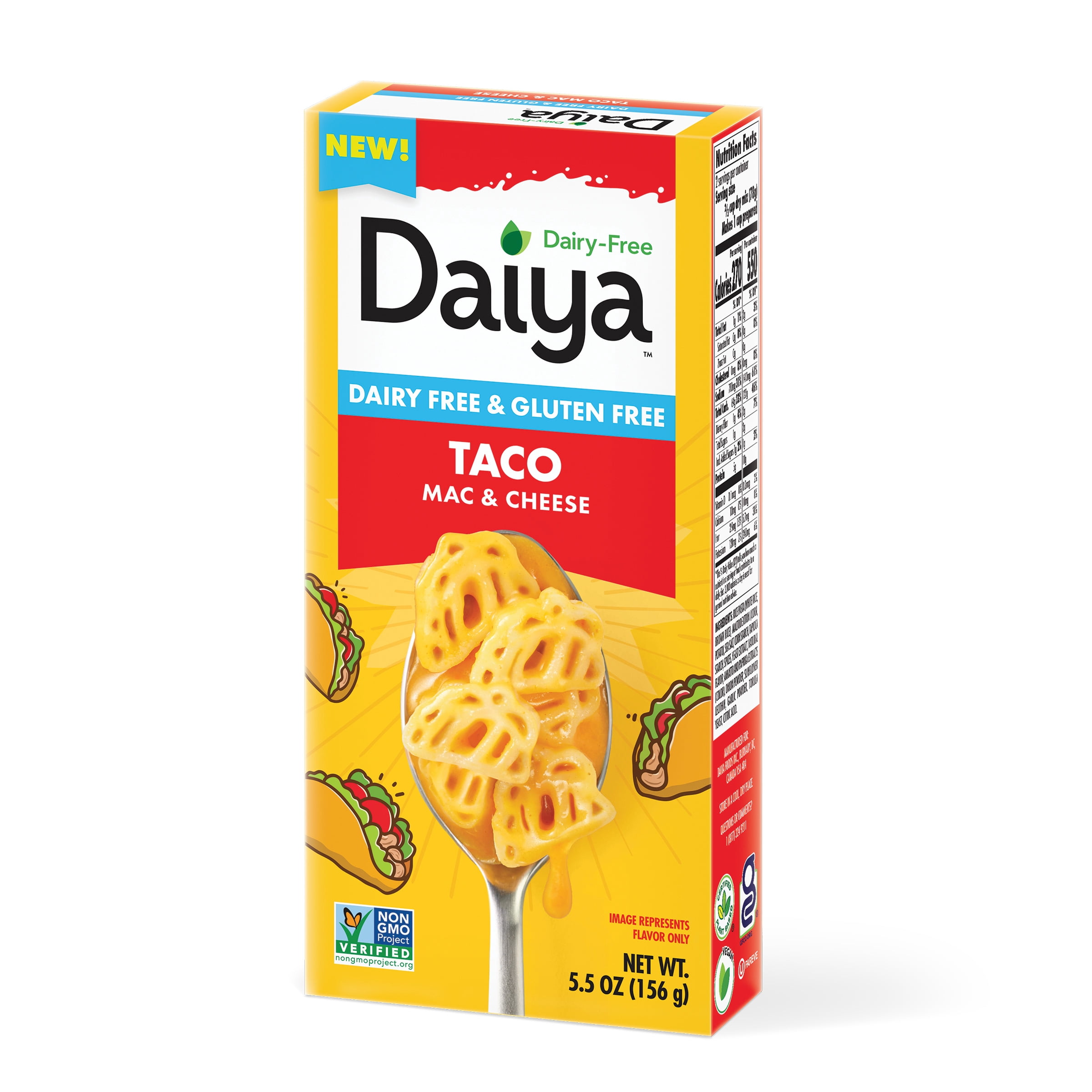 Daiya Dairy Free Gluten Free Taco Mac & Cheese, Vegan, 5.5 oz (Shelf Stable)