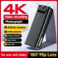 thumbnail image 3 of Cámara con Clip Giratoria de 180° - Mini Cámara de Acción HD con WiFi Integrado y Estabilización para Deportes, Viajes y Vlogging (Video 4K, Batería Recargable de 64GB), 3 of 11