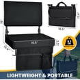 thumbnail image 2 of Stadium Seats with Back Support, Padded Bleacher Chairs with Back and Cushion with Shoulder Strap, Portable Folding Stadium Seats for Bleachers, Bleacher Seats for Sports, Events,1 Pack, 2 of 12