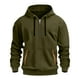 thumbnail image 1 of Kalauyu Men's Hooded Half-zip Sweatshirt - Soft Warm Long Sleeve Pullover for Casual Daily Wear, 1 of 4