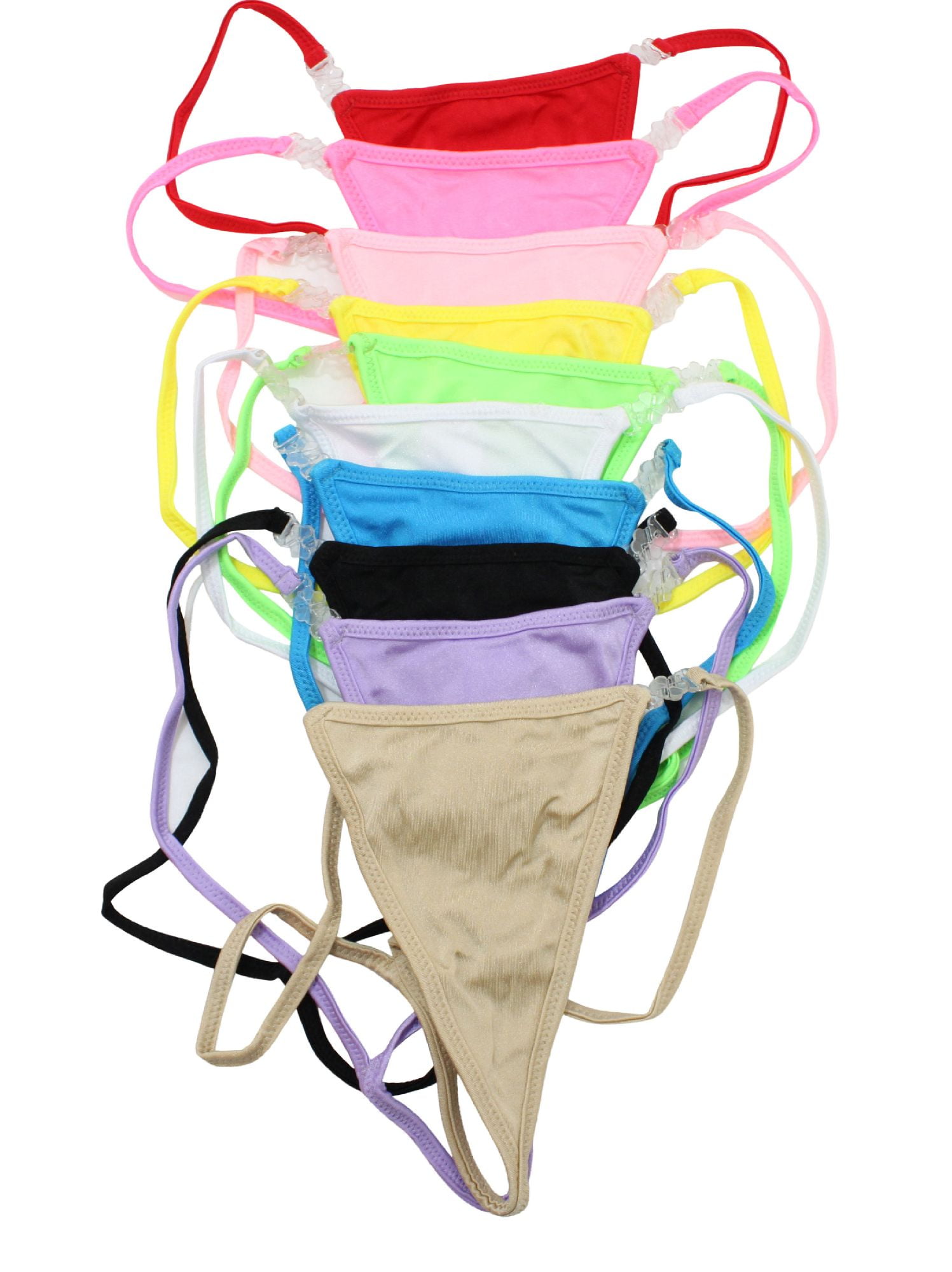 Flirtzy Mini Micro Lycra Y Back GString Thong with Breakaway Clasps, S