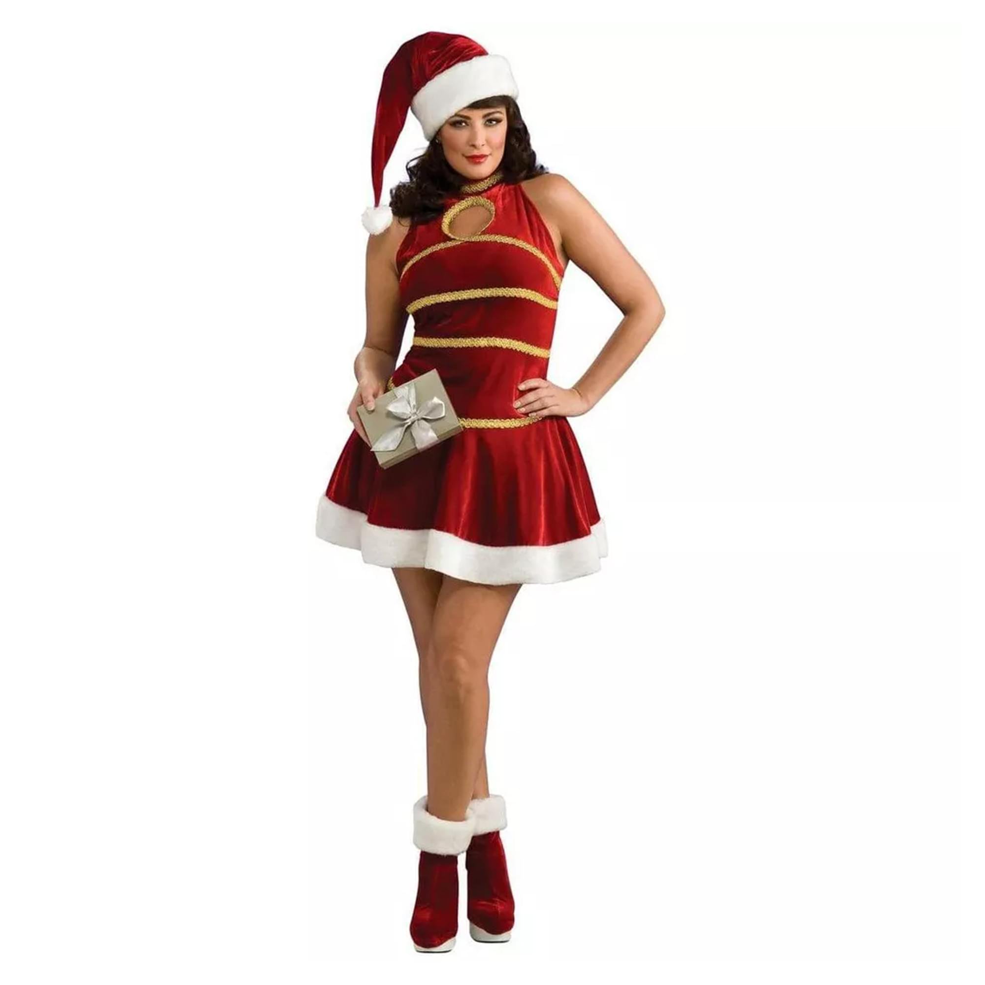 Ruby Slipper Sales Co. LLC (Rubies) Sexy Female Santa Christmas Dress Adult Plus Costume Plus Size Female
