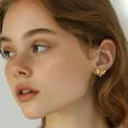 thumbnail image 2 of Dainty Honeybee Stud Earrings Sterling Silver Post Studs Cubic Zriconia Rhinestone Bee Insects Animal Cartilage Earrings for Women, 2 of 6