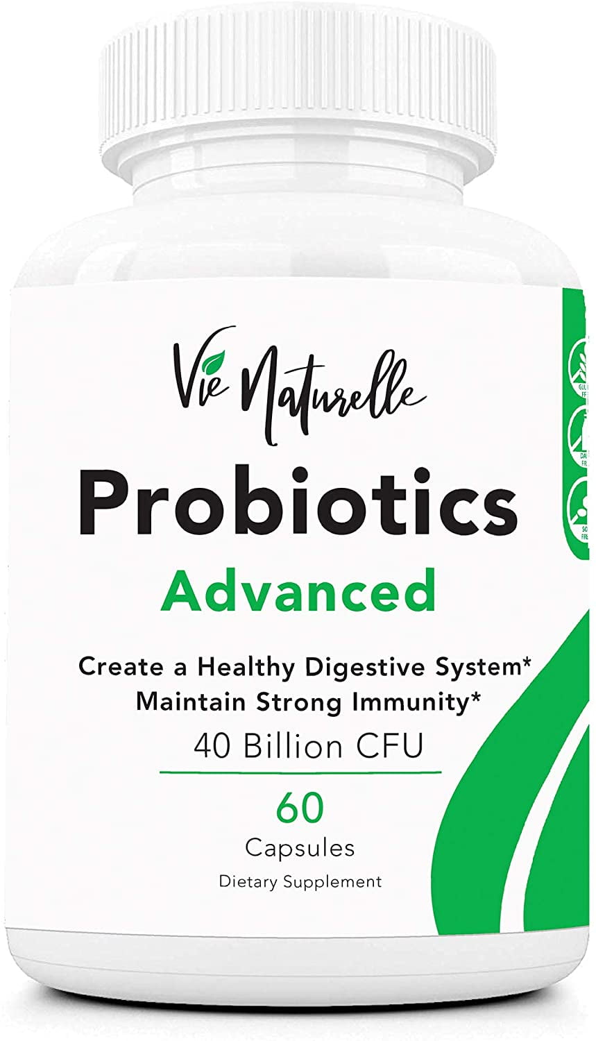Vie Naturelle Advanced Probiotics Supplement (60 Capsules) - 40 Billion CFU Digestive Support