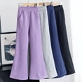 thumbnail image 7 of Ruyang Girl's Black Flare Jeans Button Front Elastic High Waist Flare Bell Bottom Pants Kids Split Stretchy Jeans Pants, 7 of 7