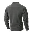 thumbnail image 4 of ZVNAΖH Men's 3 Button Collared Pullover Fall Winter Warm Sweatshirt with Thumb Holes Soft Brushed Fleece Pullover Sweater, 4 of 8