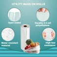 thumbnail image 5 of Pack of 16000 Utility Bags on Rolls 6.5 x 9. Ultra Thin Flat Bags 6 1/2 x 9. Thickness 0.5 mil Plastic Bag Rolls for Storing and Transporting. Ideal for Industrial, Food Service., 5 of 8