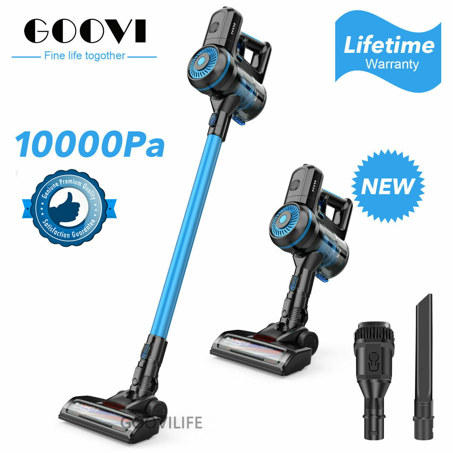 ONSON 16000Pa Cordless Handheld Stick Vacuum Cleaner Upright 2 IN 1 LED Brush US 