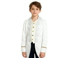 thumbnail image 4 of iiniim Boys Medieval Victorian Steampunk Jacket Renaissance Long Sleeve Embroidery Tailcoat White 8, 4 of 7