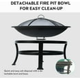 thumbnail image 6 of Red Mountain Valley 30" Steel Outdoor Wood Burning Fire Pit for Patio Backyard BBQ with Spark Screen, Cover and Poker, 6 of 10