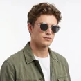 thumbnail image 2 of Men's VLIZ Lucent Retro Round Style Polarized Sunglasses, 2 of 8