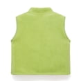 thumbnail image 4 of Likimi Toddler Kids Boys Vest Sleeveless Solid Color Crewneck Tops Comfortable Thermal Soft Fall Winter Outerwear Size 2-3 Years Green, 4 of 4