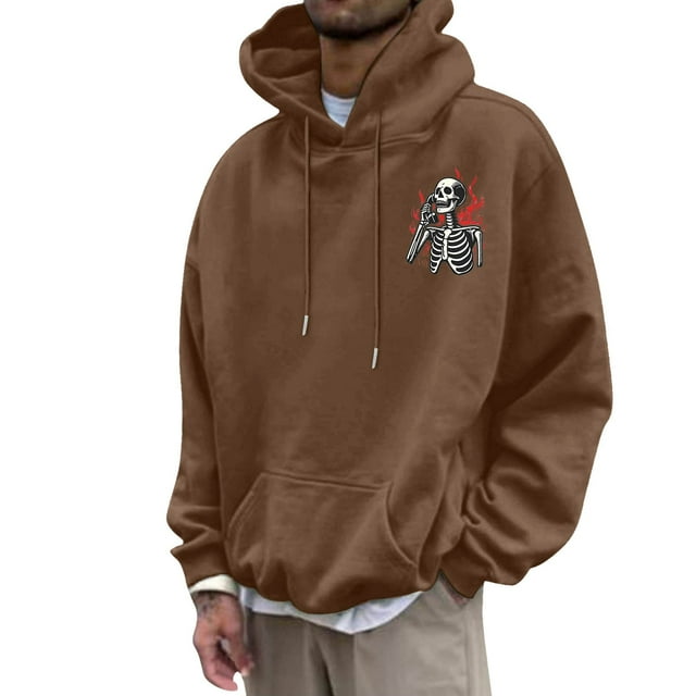 Men's Halloween Loose Casual Hooded Sweatshirt