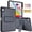 Black, variant on COAROVER Shockproof Case Compatible with Apple iPad mini (A17 Pro) 2024, Hidden Foldable Stand, Pencil Holder, Impact TPU Cover with Stylus,Orange