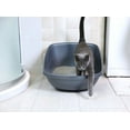 thumbnail image 4 of Petmate Hi-Back Open Top High Sided Cat Litter Box 23" Plastic Cat Litter Pan, Jumbo - XL, Blue, 4 of 10