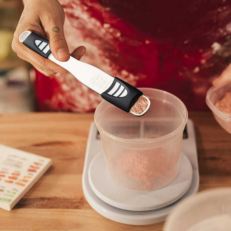 Pampered Chef Adjustable Measuring Spoon Sliding White 1/8-1/2
