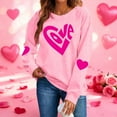 thumbnail image 1 of Xuyuer Valentine's Sweatshirt Women Love Heart Graphic Pullover Top Valentines Gifts Shirt, 1 of 9