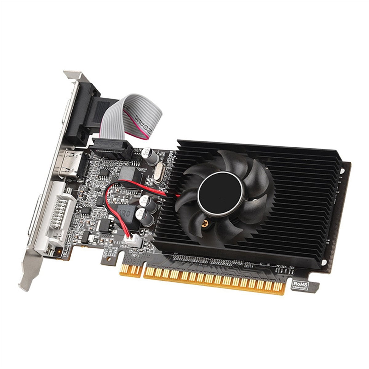 2X GT210 1GB GDDR3 64Bit Graphics Card PClE X16 2.0 GPU Computer Graphics Card DVI-D+VGA+HD Desktop Video Card,2 x Graphics Card,Black