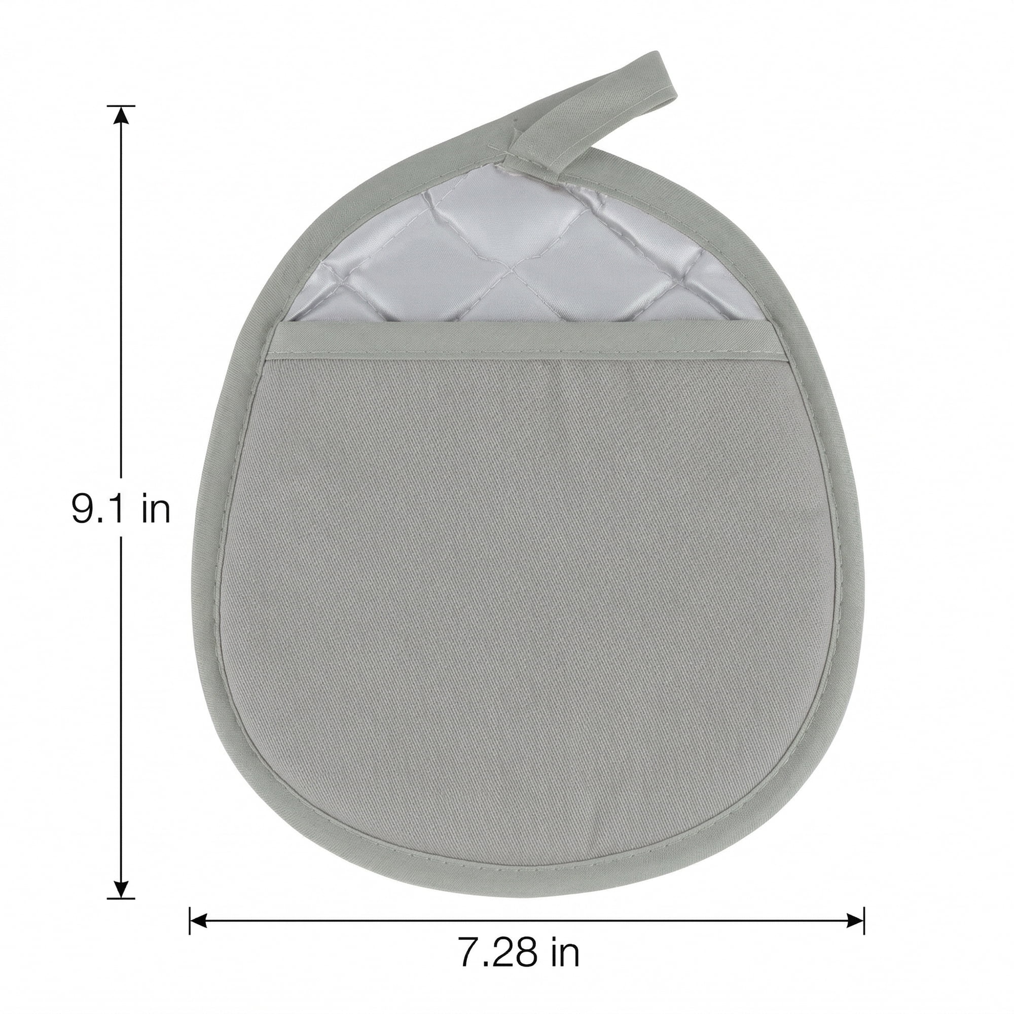 Unique Bargains 2Pcs Cotton Linen Pot Heat Resistant Trivets Hot Pads Gray 4Pcs