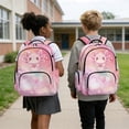 thumbnail image 4 of Xoenoiee Pink Axolotl Heart Star Pattern School Bags for Kids Girls Elementary Middle School Students Bookbag Children Book Bags Casual School Bag Large Capacity Rusksack Travel Daypack, 4 of 7