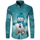 thumbnail image 4 of Camisas para hombre 2024 Camisa navideña de manga larga Casual de moda para hombre Camisas para fiesta de año nuevo para hombre Camisa estampada 3D de muñeco de nieve navideño, 4 of 4