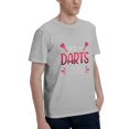 thumbnail image 2 of Crazy Darts Lady Men's Basic Short Sleeve T-Shirt Gray Large, 2 of 5