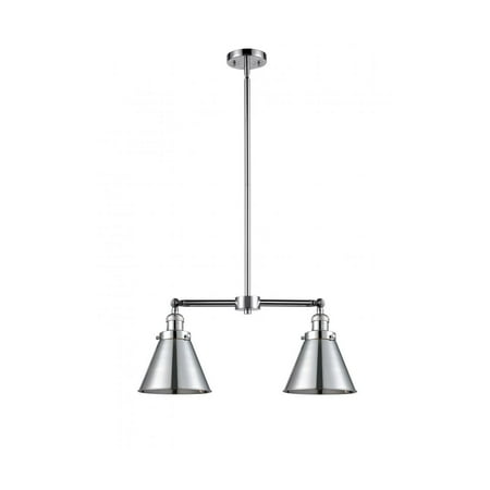

Polished Chrome Tone Chandeliers 23 Wide Steel/Cast Brass Medium Base LED 2 Light Fixture