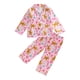 thumbnail image 1 of Conjunto de pijama navideño de satén Twopumpkin para niñas pequeñas, color rosa, 1 of 7
