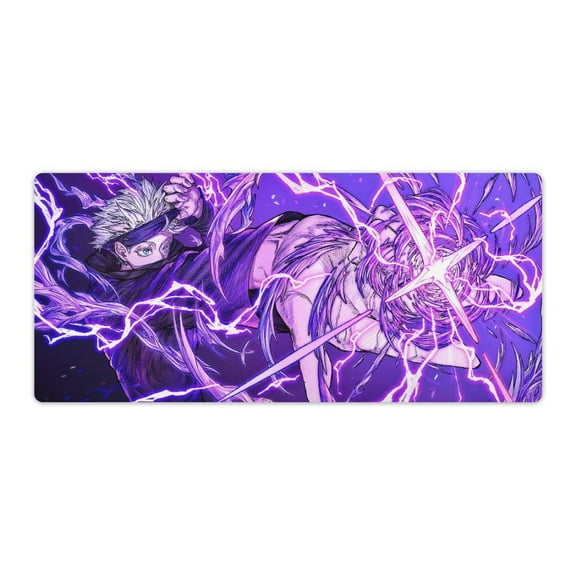 Jujutsu Mouse Pad JJK Gojo Anime Mouse Mat Large 900x400x3mm Non-slip Rubber Bottom Gaming Keyboard Mat, 3D Printed Full Desk Mouse Keyboard Pad