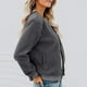 thumbnail image 5 of Chaquetas y abrigos casuales de manga larga sin capucha Suéter de terciopelo de moda de color sólido para mujer Chaqueta/chaqueta casual con capucha de manga larga Chaqueta/chaqueta casual con capucha, 5 of 6