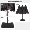 thumbnail image 5 of EastVita Grey 15ft Patio Umbrella,Patio Double-Sided Umbrella With Base and Crank,Double Sided Outdoor Rectangle Market Umbrella for Patio, Lawn & Garden and Poolside, 5 of 5
