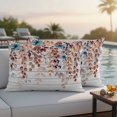 thumbnail image 5 of Pack of 2 Outdoor Pillow Covers 20x12 Inch Waterproof Orange Brown Eucalyptus Leaves Throw Pillow Covers,Decorative Couch Pillow Shams Protectors Botanical Farm Rustic Wood Patio Cushion Pillowcases, 5 of 8
