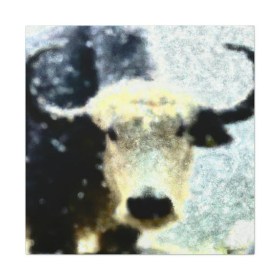 Yak in Pointillism - Canvas
