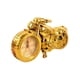 thumbnail image 1 of Reloj despertador de cuarzo de estilo antiguo de lujo, modelo de motocicleta, regalo único para niños amantes del motor (dorado), 1 of 3