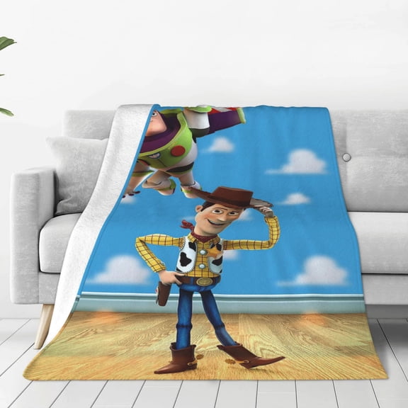 Woody Buzz Story Ultra-Soft Micro Fleece Blanket Cozy Blanket Thick Warm Plush Throw Blanket Sofa Cushion
