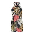 thumbnail image 5 of Byworldtasic Women's Print Halter Jumpsuit Summer Sleeveless Tops Wide Leg Going Out Short Rompers, 5 of 7