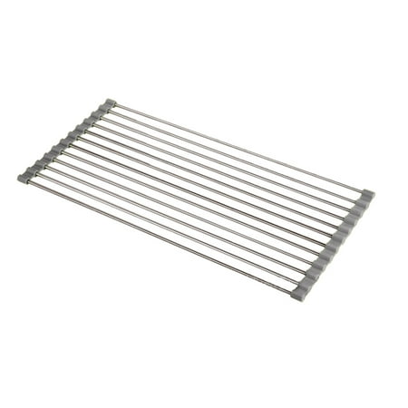 

Toyfunny Over the Sink Roll-Up Dish Drying Rack Sheet Pan Bottle Food Drainer Mat