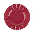 thumbnail image 4 of BalsaCircle 10 Burgundy 9" Round Disposable Salad Dinner Plastic Plates Gold Wavy Trim Wedding Party Tableware, 4 of 8