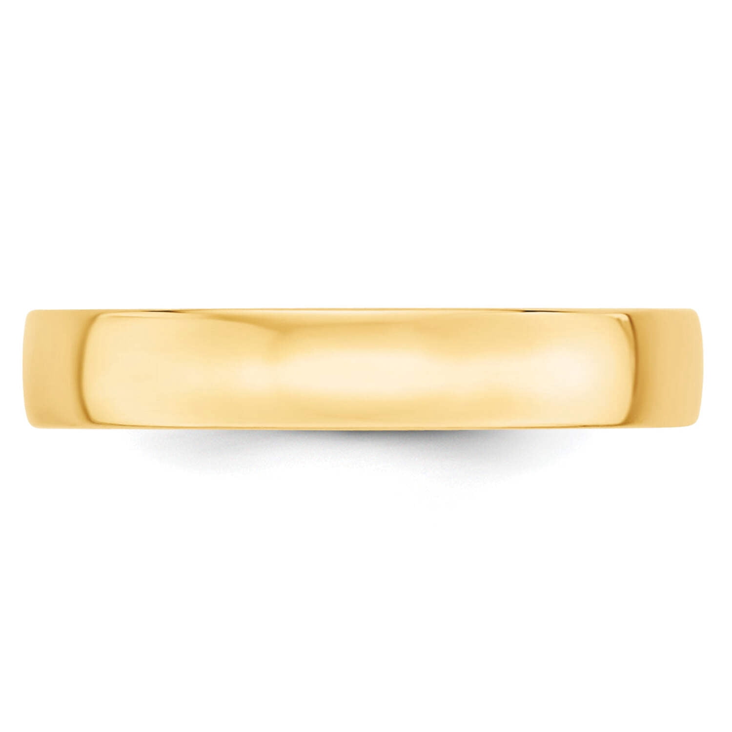 Primal Gold 10 Karat Yellow Gold 4mm Lightweight Comfort Fit Band Size 8.5