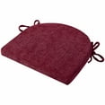 thumbnail image 3 of Sweet Home Collection U-Shape Molded Memory Foam Chair Pads With Ties Wine 2 Pack, 3 of 3
